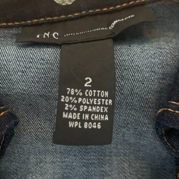 Dark stretch denim fitted INC dress. Falls below the knee. - Picture 7 of 8